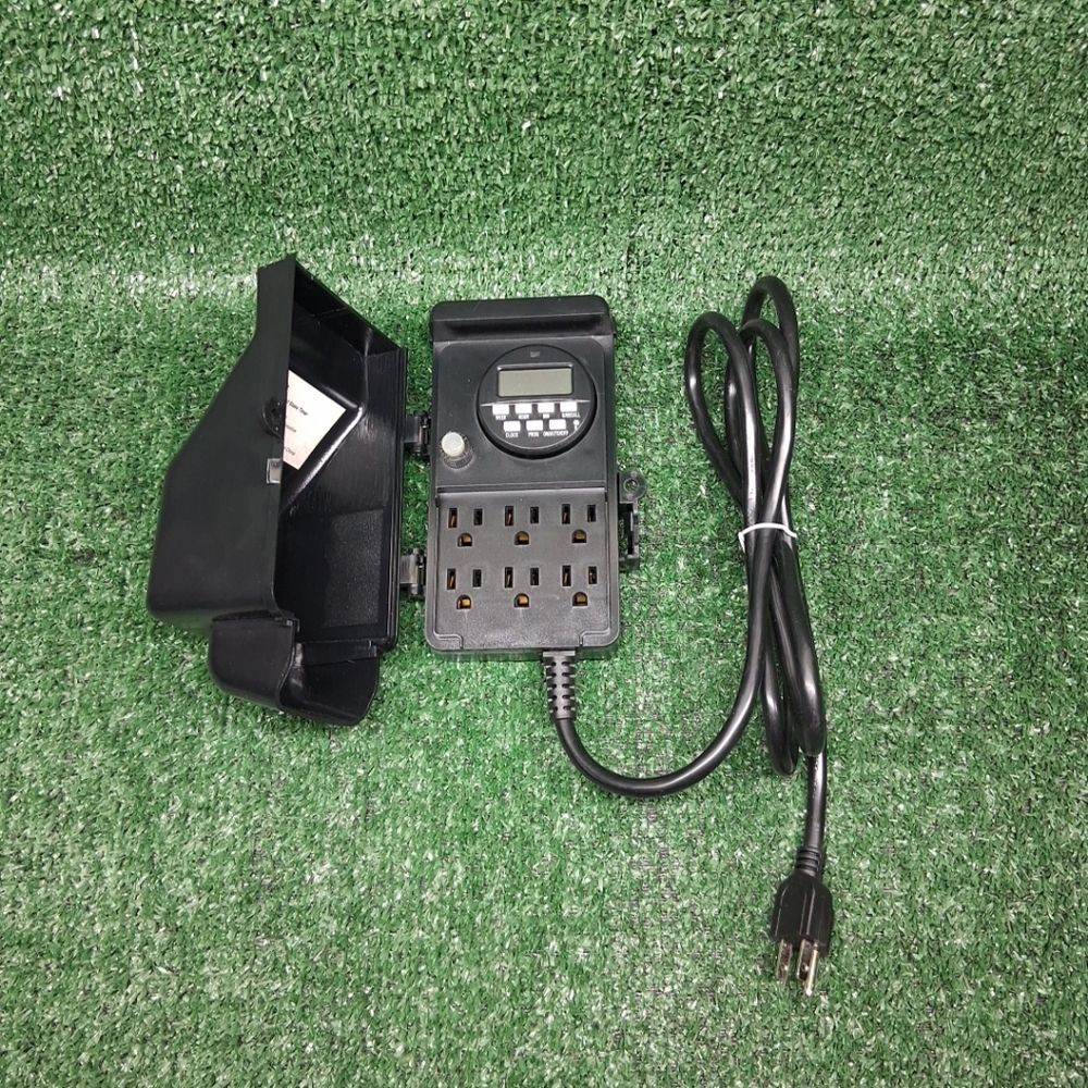 DEWENWILS Outdoor Digital Power Strip Timer,Outdoor Multi Socket Timer